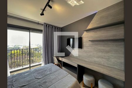 Detalhe Quarto de kitnet/studio para alugar com 1 quarto, 24m² em Brooklin Paulista, São Paulo