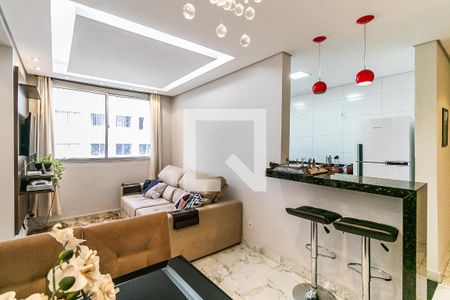 Sala de apartamento à venda com 2 quartos, 51m² em Cabral, Contagem