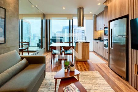 Sala de apartamento para alugar com 1 quarto, 64m² em Vila Olímpia, São Paulo