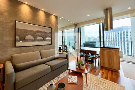 Sala de apartamento para alugar com 1 quarto, 64m² em Vila Olímpia, São Paulo