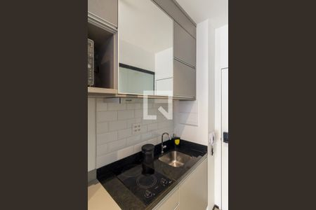 Cozinha de kitnet/studio para alugar com 1 quarto, 10m² em Campos Elíseos, São Paulo