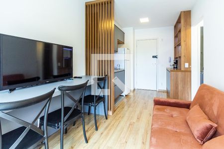Sala/Cozinha de kitnet/studio para alugar com 1 quarto, 31m² em Moema, São Paulo