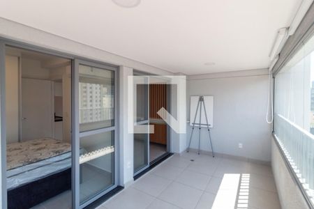 Varanda Gourmet  de apartamento para alugar com 1 quarto, 37m² em Jardim das Acácias, São Paulo
