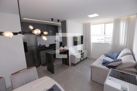 Sala de apartamento à venda com 2 quartos, 50m² em Jk, Contagem