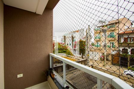 Varanda da sala de apartamento à venda com 2 quartos, 58m² em Jardim Paraíso, Santo André