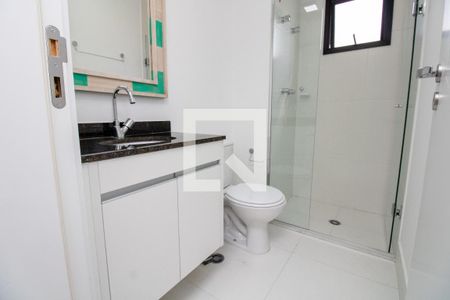 Banheiro- panorâmica de kitnet/studio à venda com 1 quarto, 34m² em Indianópolis, São Paulo