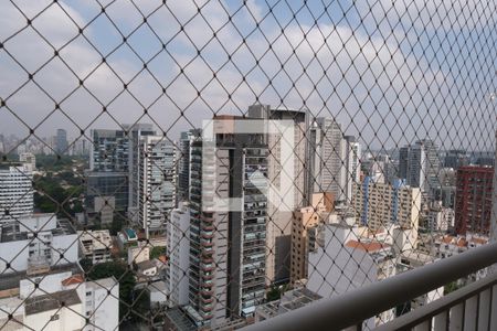 Vista da varanda da sala de apartamento para alugar com 1 quarto, 65m² em Pinheiros, São Paulo