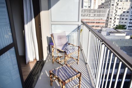 Studio à venda com 28m², 1 quarto e sem vagaVaranda