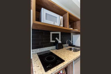 Studio para alugar com 21m², 1 quarto e sem vaga Studio para alugar com 21m², 1 quarto e sem vagaCozinha - Cooktop