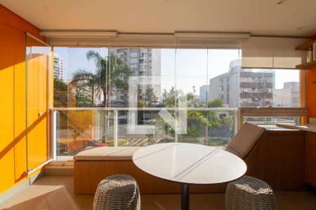 Studio à venda com 43m², 1 quarto e 1 vagaVaranda