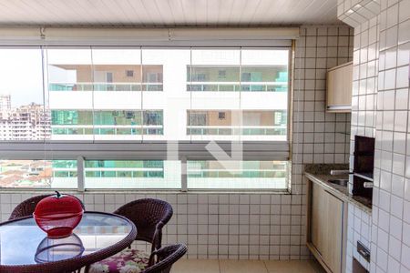 Varanda Gourmet de apartamento para alugar com 3 quartos, 100m² em Guilhermina, Praia Grande