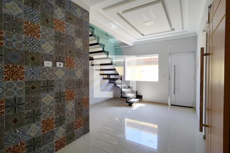 Sala de casa de condomínio para alugar com 3 quartos, 72m² em Mirim, Praia Grande