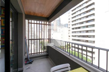 Varanda  de kitnet/studio à venda com 1 quarto, 22m² em Jardim Paulista, São Paulo