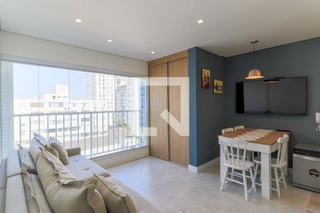 Sala de apartamento para alugar com 1 quarto, 38m² em Brooklin Paulista, São Paulo