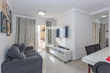 Sala de apartamento à venda com 2 quartos, 58m² em Vila Caraguata, São Paulo
