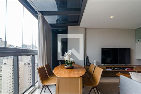 Sala de apartamento à venda com 1 quarto, 85m² em Jardim Paulista, São Paulo