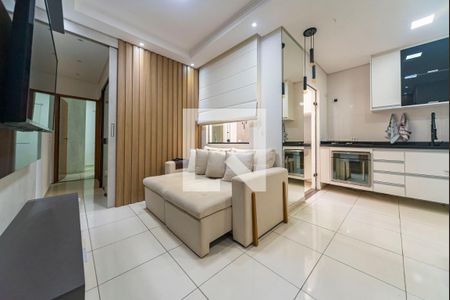 Sala de apartamento à venda com 2 quartos, 48m² em Vila Valparaíso, Santo André