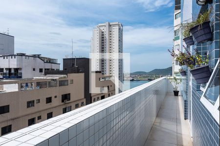 Varanda de apartamento para alugar com 1 quarto, 65m² em Ponta da Praia, Santos
