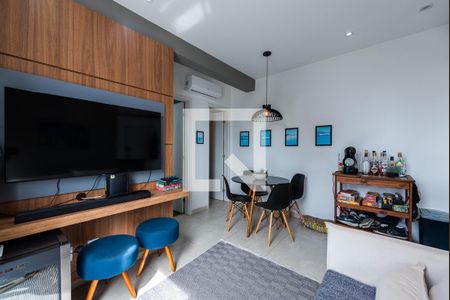 Sala de apartamento para alugar com 1 quarto, 65m² em Ponta da Praia, Santos