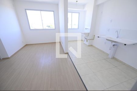 Sala/Cozinha de apartamento à venda com 2 quartos, 55m² em Residencial Bethel, Goiânia