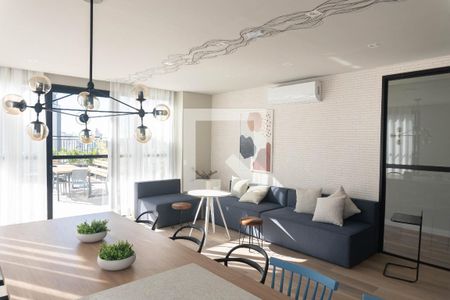 Studio para alugar com 27m², 1 quarto e sem vaga Studio para alugar com 27m², 1 quarto e sem vagaÁrea comum - Salão de festas