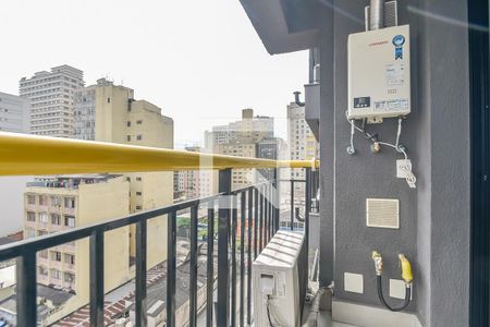 Varanda de kitnet/studio à venda com 1 quarto, 26m² em Campos Elíseos, São Paulo