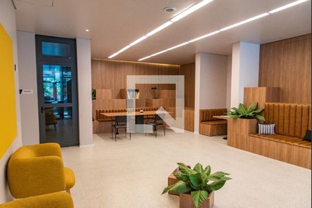 Hall de entrada/coworking de kitnet/studio para alugar com 1 quarto, 24m² em Paraíso, São Paulo