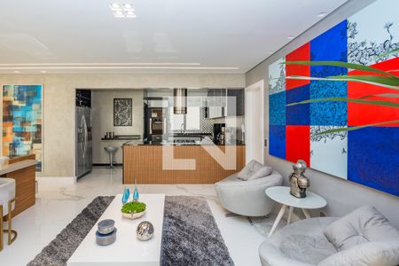 Sala de apartamento à venda com 3 quartos, 156m² em Vila da Serra, Nova Lima