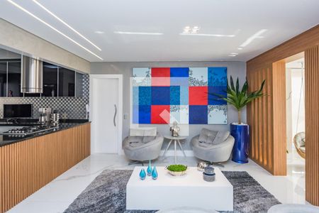 Sala de apartamento à venda com 3 quartos, 156m² em Vila da Serra, Nova Lima