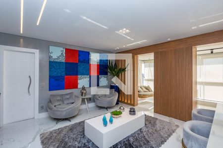 Sala de apartamento à venda com 3 quartos, 156m² em Vila da Serra, Nova Lima