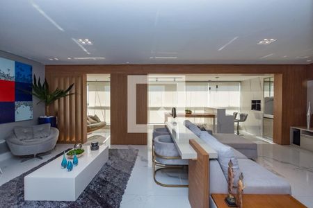 Sala de apartamento à venda com 3 quartos, 156m² em Vila da Serra, Nova Lima