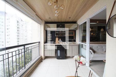 Varanda da Sala de apartamento para alugar com 2 quartos, 69m² em Vila Andrade, São Paulo