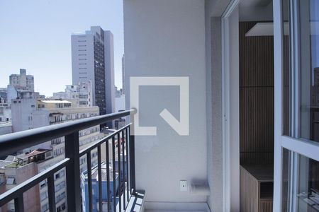 Varanda  de apartamento para alugar com 1 quarto, 28m² em República, São Paulo