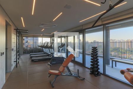 Área comum - Academia de kitnet/studio para alugar com 1 quarto, 25m² em Brooklin Paulista, São Paulo