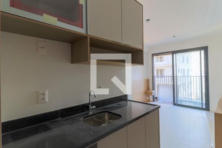 Cozinha de kitnet/studio para alugar com 1 quarto, 25m² em Brooklin Paulista, São Paulo