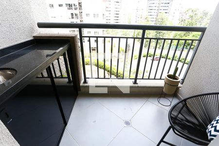 Varanda da Sala de apartamento para alugar com 2 quartos, 56m² em Vila Andrade, São Paulo