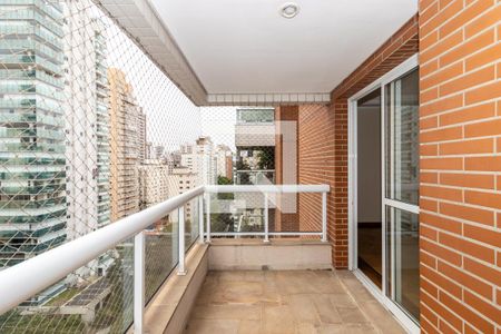 Varanda da Sala de apartamento para alugar com 4 quartos, 195m² em Indianópolis, São Paulo
