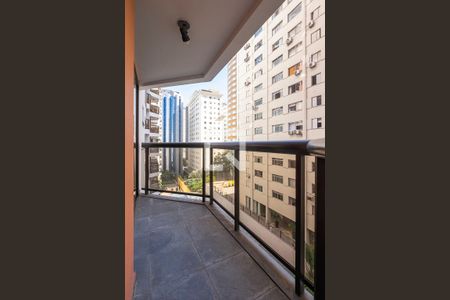 Sala - Varanda de apartamento para alugar com 1 quarto, 45m² em Jardins, São Paulo