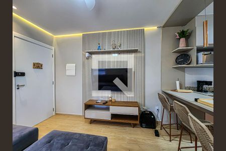 Sala de apartamento para alugar com 2 quartos, 47m² em Parque Enseada, Guarujá