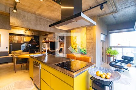 Cozinha e Varanda de apartamento à venda com 2 quartos, 172m² em Pinheiros, São Paulo