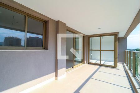 Varanda da Sala de apartamento para alugar com 3 quartos, 125m² em Barra da Tijuca, Rio de Janeiro