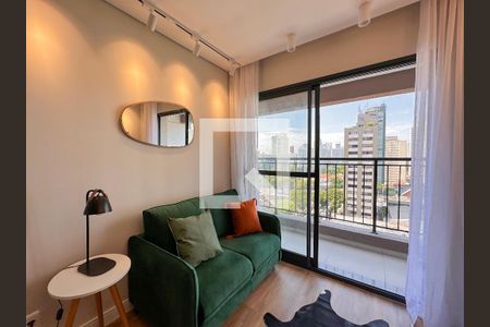 Sala/Cozinha de apartamento para alugar com 1 quarto, 34m² em Campo Belo, São Paulo