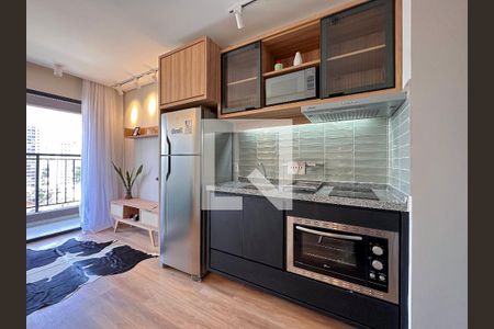 Sala/Cozinha de apartamento para alugar com 1 quarto, 34m² em Campo Belo, São Paulo