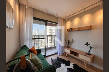 Sala/Cozinha de apartamento para alugar com 1 quarto, 34m² em Campo Belo, São Paulo