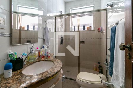 Banheiro da Suíte de apartamento à venda com 4 quartos, 186m² em Padre Eustáquio, Belo Horizonte