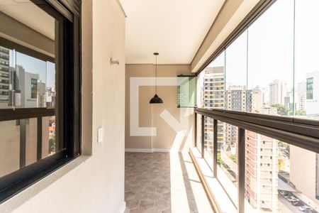 Sala - Varanda com Área de Serviço de apartamento para alugar com 2 quartos, 45m² em Bela Vista, São Paulo