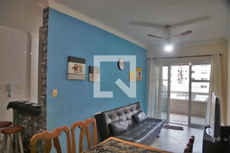 Sala de apartamento para alugar com 1 quarto, 85m² em Canto do Forte, Praia Grande