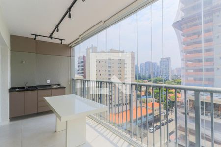 Varanda de apartamento à venda com 1 quarto, 65m² em Vila Cordeiro, São Paulo