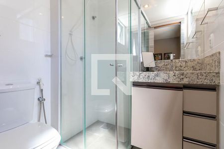 Banheiro da Suíte de apartamento para alugar com 2 quartos, 58m² em Savassi, Belo Horizonte