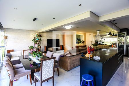 Sala e Cozinha Integrada de apartamento à venda com 3 quartos, 133m² em Parque Reboucas, São Paulo
